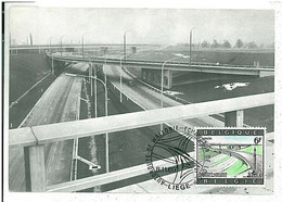 16387 - BELGIUM - POSTAL HISTORY - MAXIMUM CARD  Architecture  BRIDGES 1969 - 1961-1970