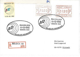 21496 - BELGIUM - POSTAL HISTORY -  FRAMA LABLES On COVER 1982 - Otros & Sin Clasificación