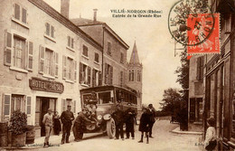 Villié Morgon * Autobus Ancien De Marque ? * éntrée De La Grande Rue * Hôtel PRESLE * Bus Car Autocar - Villie Morgon