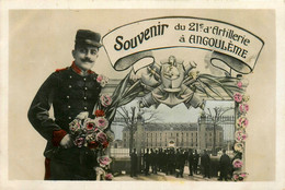 Angoulême * Carte Photo * Souvenir Du 21ème Régiment D'artillerie * Militaria - Angouleme