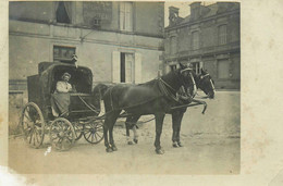 Argenton Chateau * Carte Photo * Devanture Hôtel Du Lion D'Or CHOUTEAU * Cocher Attelage Calèche Diligence - Argenton Chateau