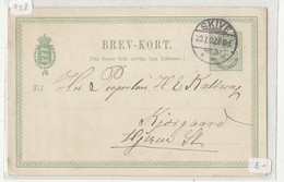 Denmark Old 5 Ore Postal Stationery Postcard Brev-Kort Posted 1902 B211110 - Interi Postali