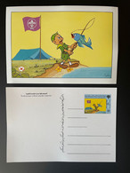 Libye Libya 1986 Stationery Entier Ganzsache Scouts Scoutisme Jamboree Fisch Fish Poisson Pêche Fishing - Unused Stamps