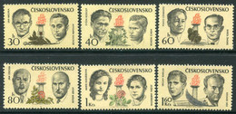 CZECHOSLOVAKIA 1973 Resistrance Fighters MNH / **  Michel 2126-31 - Unused Stamps