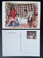 Libye Libya 1988 Stationery Entier Ganzsache American Agression Kadhafi Gaddafi Children Kinder - Libia