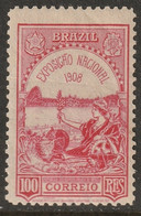 Brazil 1908 Sc 189 Yt 142 MH* Crease - Neufs