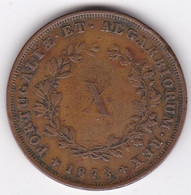 Portugal 10 Réis 1873 Luíz I , En Cuivre , KM# 514 - Portogallo