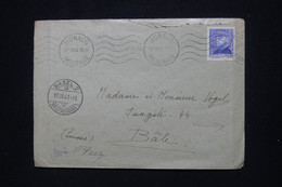 MONACO - Enveloppe Pour La Suisse En 1943 Avec Contrôle Postal Allemand - L 110147 - Covers & Documents