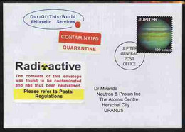 Planet Jupiter (Fantasy) Cover To Uranus Bearing Jupiter 100 Solar Stamp - Other & Unclassified