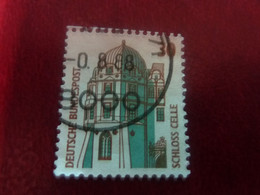 Deutsche Bundespost - Schloss Celle - Val 30 - Vert Et Rouge - Oblitéré - Année 1988 - - Gebraucht