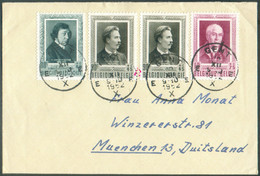 LITTERATEURS 4 Tp Obl. Sc GENT X Sur Lettre Du 10-XII-1952 Vers Munich (DE).   - 18825 - Covers & Documents