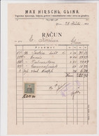CROATIA  1911 AUSTRIA HUNGARY MAX HIRSCHL GLINA Nice Bill Document - Austria