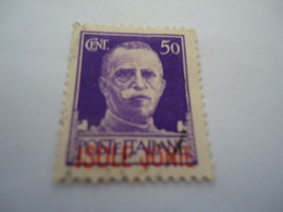 IONIAN  ISLANDS   USED ITALY STAMPS  OVERPRINY  ISOLE JONIE - Ionische Eilanden