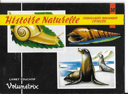 Fiches Didactiques Livret Educatif VOLUMETRIX N°30 Histoire Naturelle  Coquillages Mollusques Cétacés - Schede Didattiche
