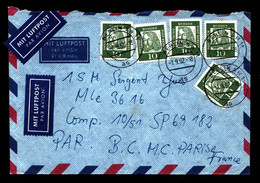 Berlin Luftpost-Brief  BERLIN - Paris FRANKREICH - 1.9.62 - Mi.202 - Briefe U. Dokumente
