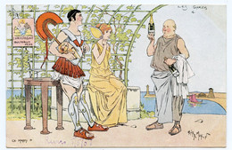 Illustrateur Henri Morin.publicité Sur Le Champagne Bulteaux Père ( Les Grecs ) - Morin, Henri