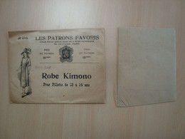 LES PATRONS FAVORIS ROBE KIMONO POUR FILLETTE DE 13 A 14 ANS N°834 - Material Y Accesorios