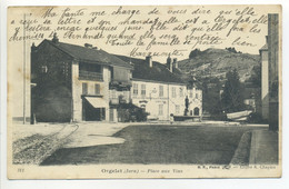 CPA 39 Jura ORGELET Place Aux Vins - Café Hôtel Croix Blanche Tenus Par D. Bouquerod, Entrepôt De Sel -1904 - Orgelet