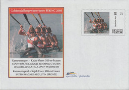 Germany Plusbrief Individuell 2008 Beijing Olympic Games - Gold Medal: Canoe Four Women - Mint (DD34-27) - Summer 2008: Beijing