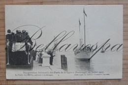 Brugge. Plechtige Inhuldiging Van De Havens Van Brugge En Zeebrugge Op 23 Jullie 1907. Aankomst Jacht  Alberta - Inwijdingen