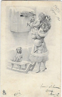 Delcampe - POSTE - Postes - Boîte Aux Lettres - Enfant Chien Luge - Cad 1902- Un Mot à La Poste - - Post & Briefboten