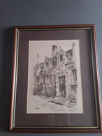 Tekening Brugge Door Albert Setola (1916-1981) - Dessins