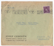 Letter - Occasional Machine Postmark - Clock - Time - Postal Time Service - Horlogerie