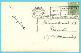 137 Op Kaart Met Mekanische Vlagstempel OLYMPIADE 1920 ANVERS Van ANTWERPEN / ANVERS 6 - Verano 1920: Amberes (Anvers)