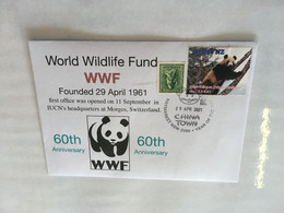 (2 B 11) 60th Anniversary Of WWF Foundation - With Panda Congo Stamp + OZ Koala Stamp (black P/m) - Usati