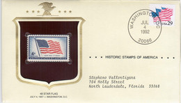 USA United States 1992 48-Star Flag, The Historic Stamp 1957 - 1991-2000