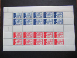 Frankreich 1942 Nr.576 / 577 Legion Tricolore Kompletter Bogen ** / Postfrisch Mit Bogennummer Und Leerfeld Rechts!! - Full Sheets