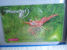 THAILAND USED PHONENET FISH FISHES  MARINE LIFE SHRIMP RRR UNIT 1000 - Vissen