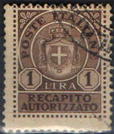 ITALIA LUOGOTENENZA - 1946 - 1 LRA - USATO - Service Privé Autorisé