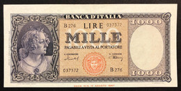 1000 LIRE Italia Medusa 11 02 1949 Raro Spl Taglio Leggermente Spostato  LOTTO 914 - 1000 Lire