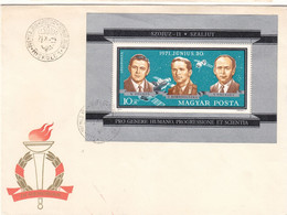 Hongrie - Lettre De 1971 ° - Oblit Miskolc - Cosmonautes - Szojuz 11 - - Cartas & Documentos