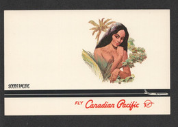 PUB FLY CANADIAN PACIFIC SOUTH PACIFIC  COMPAGNIE AERIENNE Aerea Aereo Aeroporto Aircraft Airport AVIATION    C3030 - Reclame