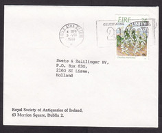 Ireland: Airmail Cover To Netherlands, 1988, 1 Stamp, Plant (traces Of Use) - Lettres & Documents