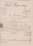 CROATIA  1910 AUSTRIA HUNGARY HINKO MAYER I DRUG  ZAGREB Nice Bill Document - Österreich