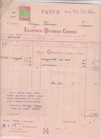 CROATIA  1910 AUSTRIA HUNGARY HAJNRIHA FRANKA I SINOVI  ZAGREB Nice Bill Document - Oostenrijk