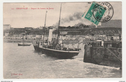 50 GRANVILLE N°127 Départ Du Bateau De Jersey En 1911 - Granville