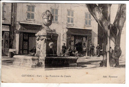 Cpa Cotignac La Fontaine Du Cours - Cotignac