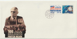 Slovakia Postal Stationery - 100th Anniversary Of The May 1st In L. Mikuláš - 2018 - Map - Magnifying Glass - Enveloppes