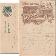 Allemagne 1897. Entier Postal Timbré Sur Commande. Gruss Aus Dem Moninger, Karlsruhe. Brasserie, Houblon - Bières