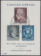 DDR Block 12 - 150. Todestag - Schiller - Jahr 1955 - 1950-1970