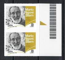 2021 ITALIA ⭐ 100° Mario Rigoni Stern ⭐ Scrittore - “il Patrimonio Artistico E Culturale Italiano” - COPPIA Adesivi C - 2021-...: Neufs