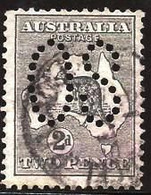 AUSTRALIA - Fx. 243 - Yv. S. 3 - 2 D. Gris Perforada O.S. Grande - 1913 - Ø - Servizio