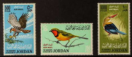 BIRDS JORDAN 1964 Air Birds Complete Set (Michel 490/92 A, SG 627/29), Never Hinged Mint, Very Fresh. (3 Stamps)   For M - Non Classés