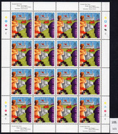 **Canada 2000 46c Labour / Travail Aircraft Van Factory Hovercraft (?) Complete Sheet/16 U/m (MNH) - Hojas Completas