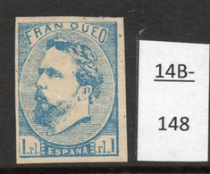 Spain Espana Carlist Biscay / Navarra  1873 1R (no 'tilde') Mint, Part Gum, See Text. - Carlistas