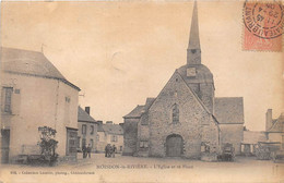 LOIRE ATLANTIQUE  44  MOISDON LA RIVIERE - L'EGLISE ET SA PLACE - Moisdon La Riviere